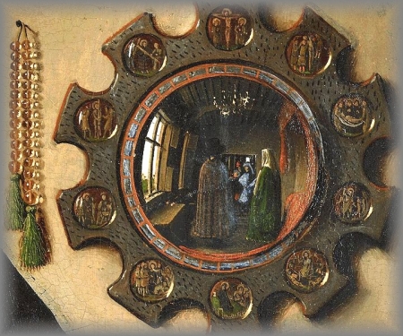 PAINTING-Mirror-rosary Jan van Eyck miniature 1434